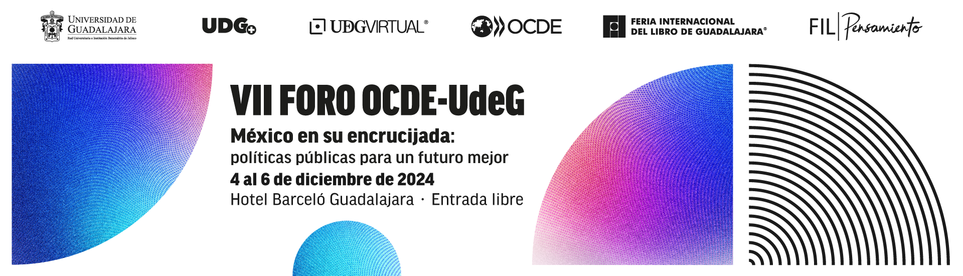 Foro OCDE del 4 al 6 de diciembre. Hotel Barceló Guadalajara, entrada libre.