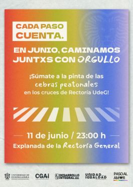 ¡Súmate a la pinta de las cebras peatonales en los cruces de Rectoría UdeG! 11 de junio, 23:00 horas