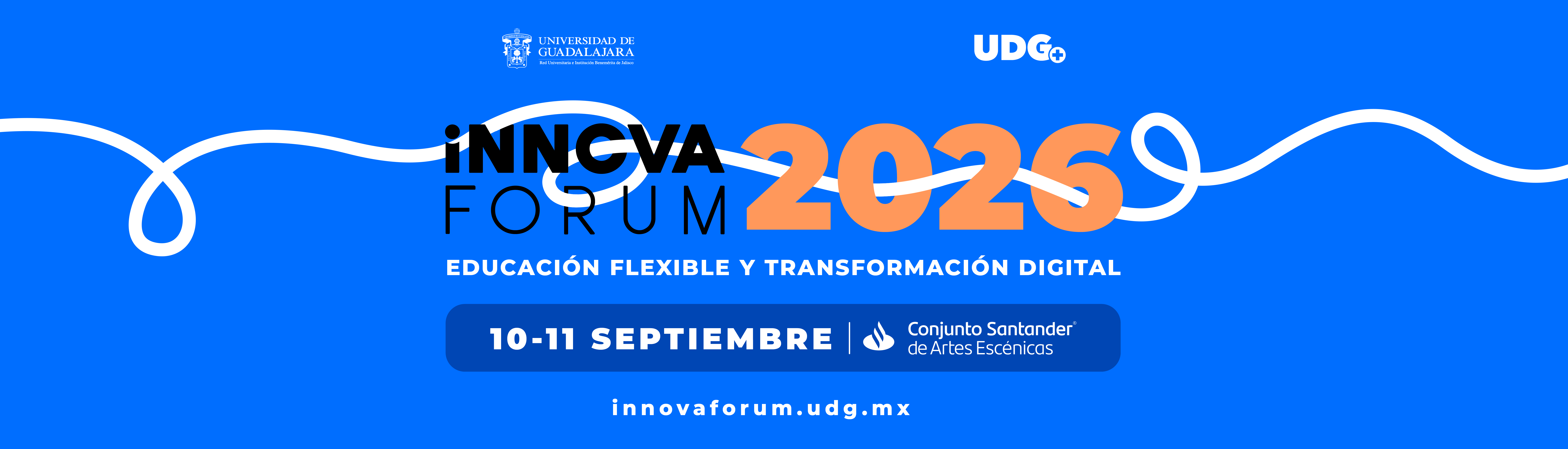 Imagen con el nombre Innova Forum 2026 en letra negra y fondo azul