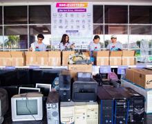 Centro de acopio de la Campaña “Rec-olectrón” en la UdeG