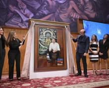 Develación del retrato del ex rector Ricardo Villanueva