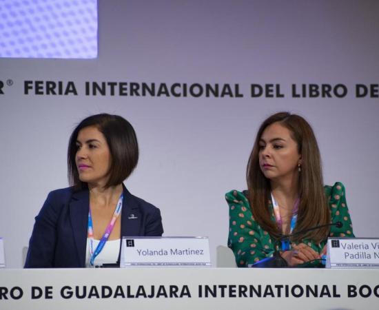 Yolanda Martínez, Banco Mundial y Valeria Padilla, Coordinación de Internacionalización UdeG