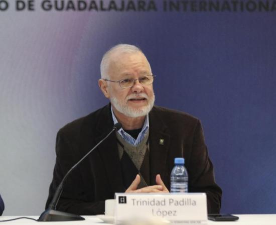 Presidente de la FIL, maestro José Trinidad Padilla López