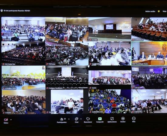 Foto de los Centros Universitarios que siguieron la transmisión en vivo