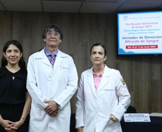 Rueda de prensa de la Campaña de donación altruista de sangre en los Hospitales Civiles de Guadalajara 