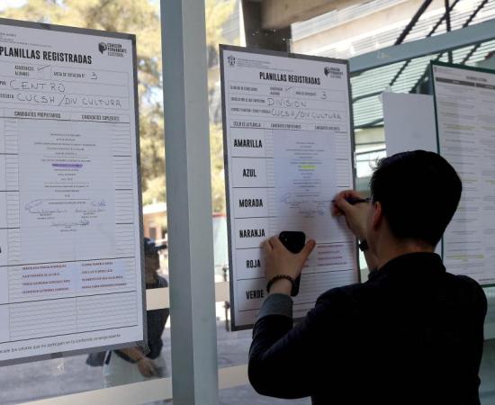 Rueda de prensa proceso de elección de consejos universitarios
